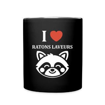 Humour Raton laveur - Mug uni - noir - Devant