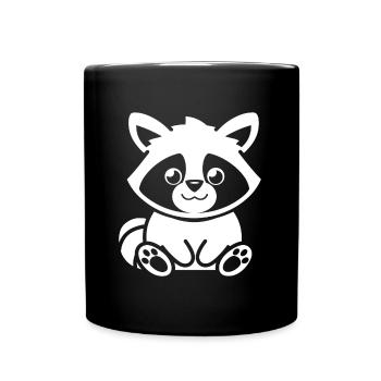 Raton laveur - Mug uni - noir - Devant