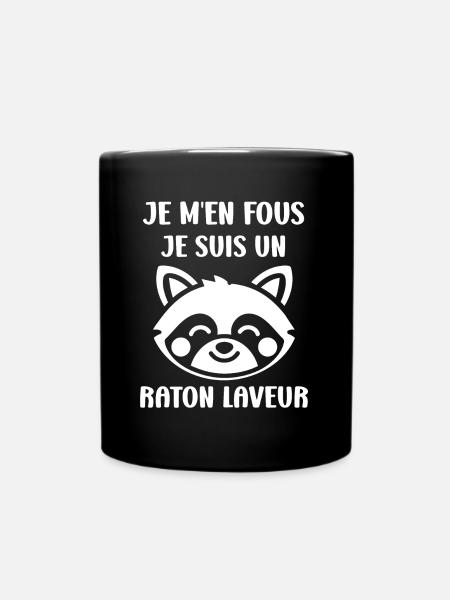 Humour Raton laveur - Mug uni - noir