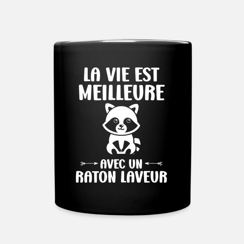 Humour Raton laveur - Mug uni - noir