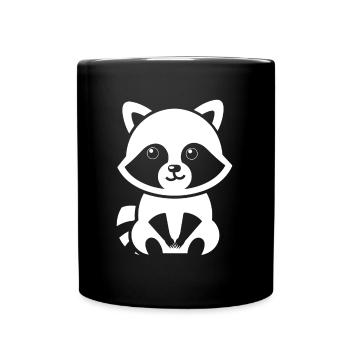 Raton laveur - Mug uni - noir - Devant
