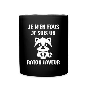 Humour Raton laveur - Mug uni - noir - Devant