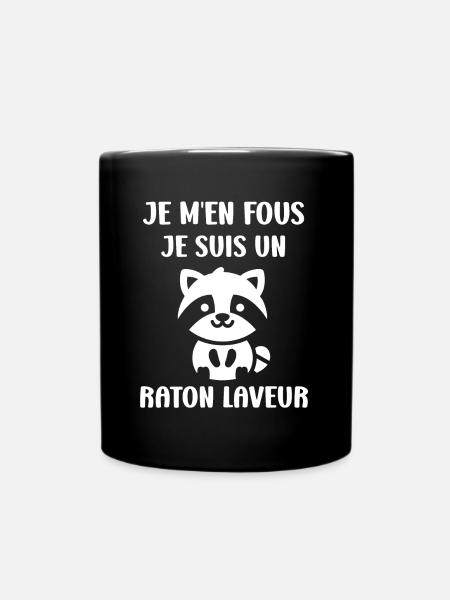 Humour Raton laveur - Mug uni - noir