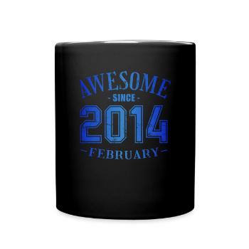 February 2014 - February's Birthday Awesome - Full Colour Mug - black - Front