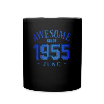 June 1955 - Geburtstag im Juni Awesome - Tasse einfarbig - Schwarz - Vorne