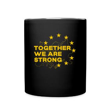 Ensemble, l’Union européenne est forte. S jaune - Mug uni - noir - Devant
