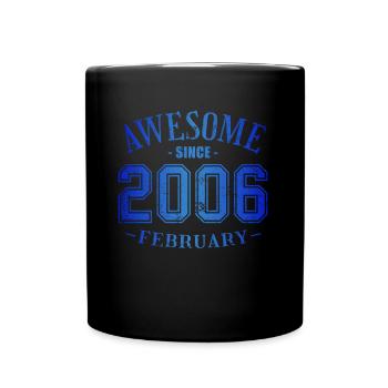 Février 2006 - Anniversaire en février Génial - Mug uni - noir - Devant