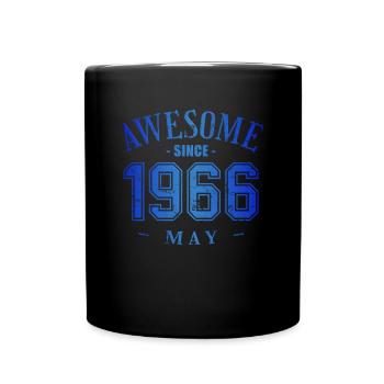 May 1966 - Geburtstag im Mai Awesome - Tasse einfarbig - Schwarz - Vorne