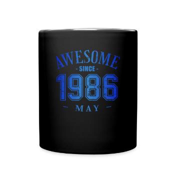 May 1986 - Geburtstag im Mai Awesome - Tasse einfarbig - Schwarz - Vorne