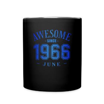 June 1966 - Geburtstag im Juni Awesome - Tasse einfarbig - Schwarz - Vorne
