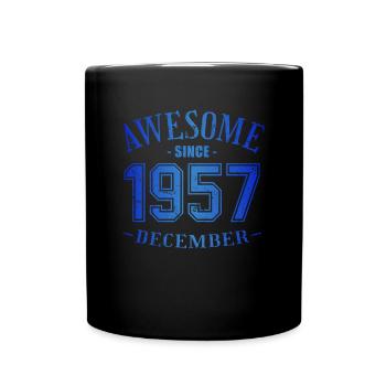 Décembre 1957 - Anniversaire en décembre Génial - Mug uni - noir - Devant