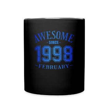 Février 1998 - Anniversaire en février Génial - Mug uni - noir - Devant