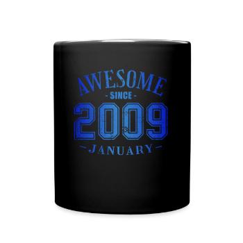 Janvier 2009 - Anniversaire en janvier Génial - Mug uni - noir - Devant