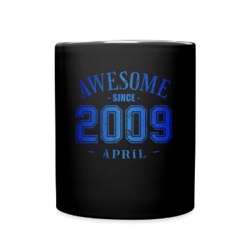 Avril 2009 - L’anniversaire d’avril est génial - Mug uni - noir - Devant