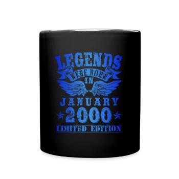 Les légendes sont nées en janvier 2000 Anniversaire - Mug uni - noir - Devant