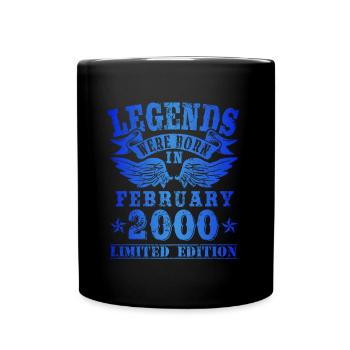 Les légendes sont nées en février 2000 Anniversaire - Mug uni - noir - Devant