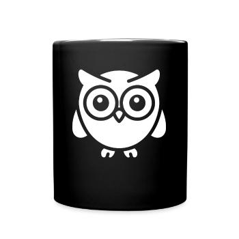chouette - Mug uni - noir - Devant