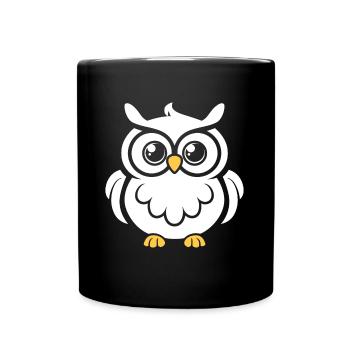 chouette - Mug uni - noir - Devant