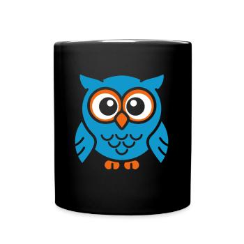 chouette - Mug uni - noir - Devant
