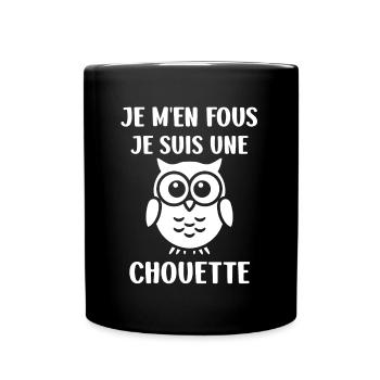 Humour chouette - Mug uni - noir - Devant