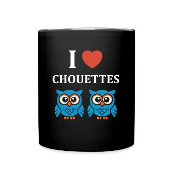 Humour chouette - Mug uni - noir - Devant
