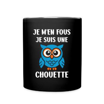 Humour chouette - Mug uni - noir - Devant