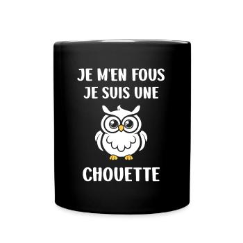 Humour chouette - Mug uni - noir - Devant