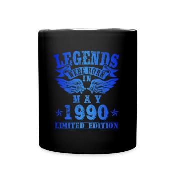 Legends were born in Mai 1990 Geburtstag - Tasse einfarbig - Schwarz - Vorne