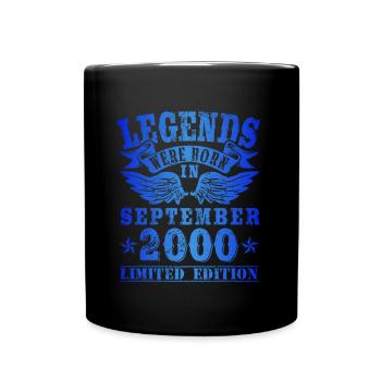 Les légendes sont nées en septembre 2000 Anniversaire - Mug uni - noir - Devant