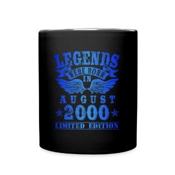 Legends est né en Août 2000 Anniversaire - Mug uni - noir - Devant