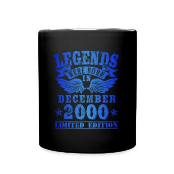 Les légendes sont nées en décembre 2000 Anniversaire - Mug uni - noir - Devant
