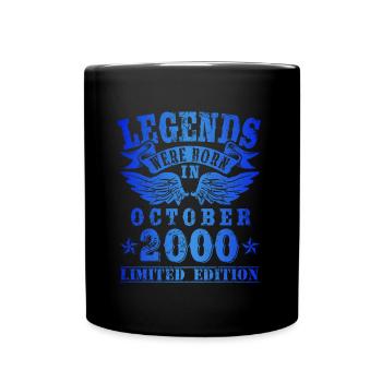 Legends est né en octobre 2000 Anniversaire - Mug uni - noir - Devant