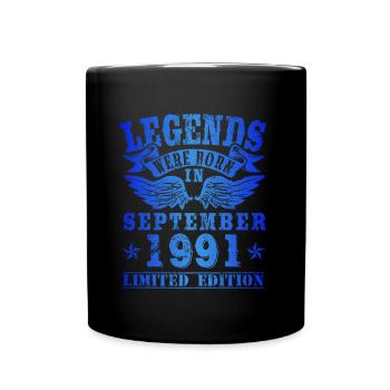 Legends est né en septembre 1991 Anniversaire - Mug uni - noir - Devant