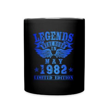 Les légendes sont nées en mai 1982 Anniversaire - Mug uni - noir - Devant