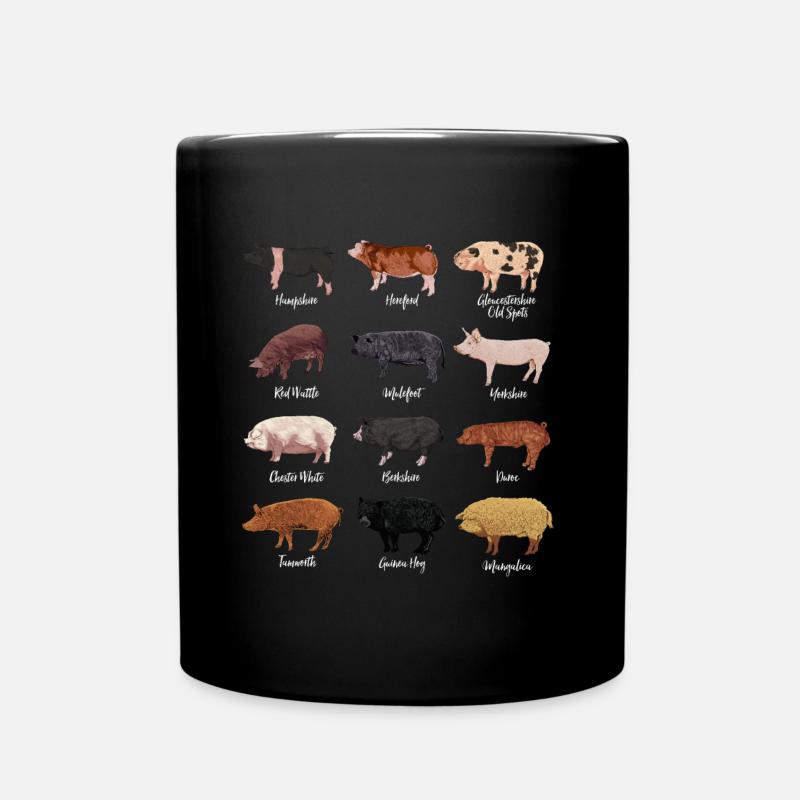 Dessins de porcs - Races de porcs - Mug uni - noir