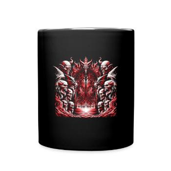 Dämonen und Höllentore - Tasse einfarbig - Schwarz - Vorne