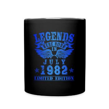 Legends est né en Juillet 1982 Anniversaire - Mug uni - noir - Devant