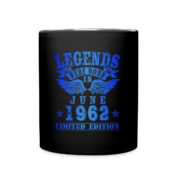 Les légendes sont nées en juin 1962 Anniversaire - Mug uni - noir - Devant