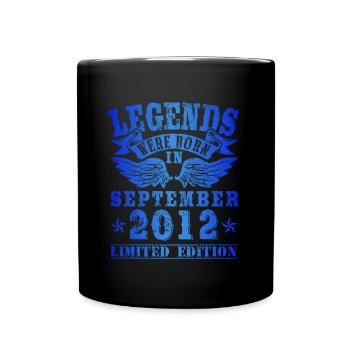 Legends were born in September 2012 Birthday - Full Colour Mug - black - Front