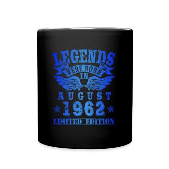 Les légendes sont nées en août 1962 Anniversaire - Mug uni - noir - Devant