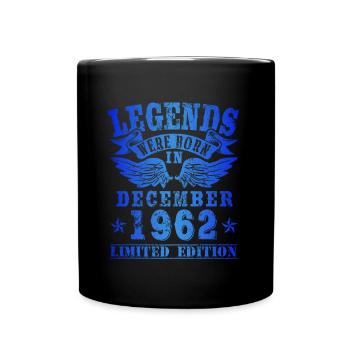 Les légendes sont nées en décembre 1962 Anniversaire - Mug uni - noir - Devant