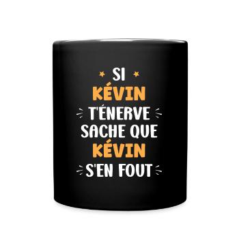 kévin - Mug uni - noir - Devant
