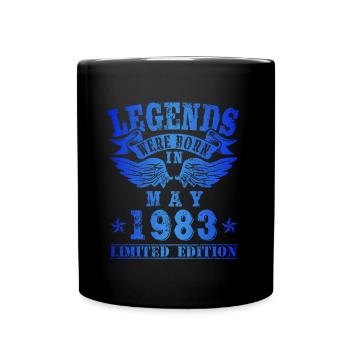 Legends were born in Mai 1983 Birthday - Full Colour Mug - black - Front