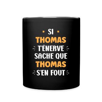 Thomas - Mug uni - noir - Devant
