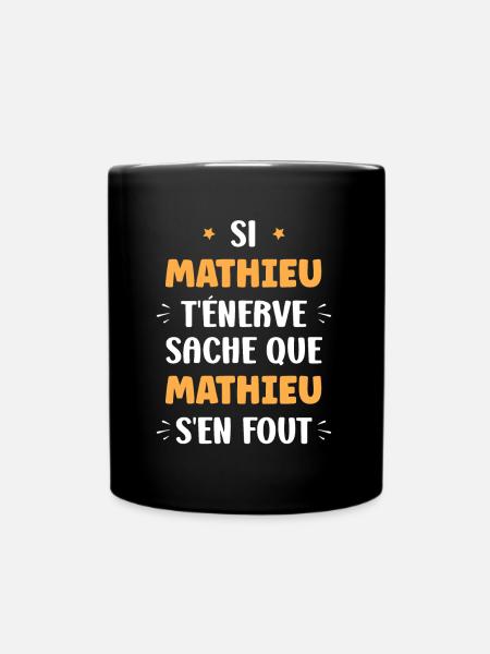 Mathieu - Mug uni - noir