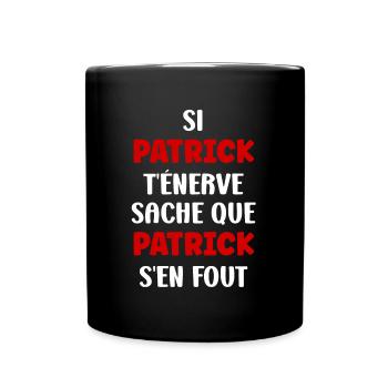 Patrick - Mug uni - noir - Devant