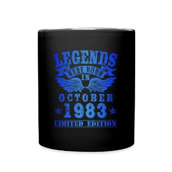 Les légendes sont nées en octobre 1983 Anniversaire - Mug uni - noir - Devant