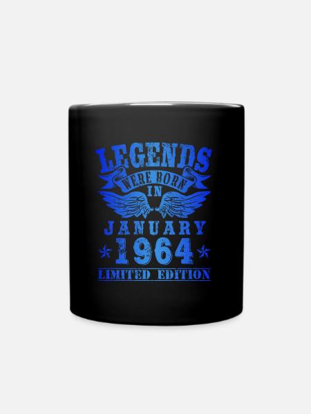 Les légendes sont nées en Janvier 1964 Anniversaire - Mug uni - noir