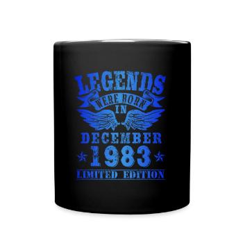 Legends were born in December 1983 Birthday - Full Colour Mug - black - Front