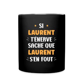 Laurent - Mug uni - noir - Devant